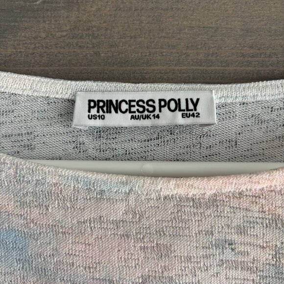 PRINCESS POLLY | Women's Castle on the Hill Long-Sleeve Top Blue Green Size 10 - Picture 2 of 4
